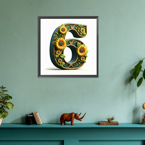 Sunflower Number 6 30*30CM(Canvas) Full Round Drill Diamond Painting