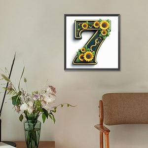 Sunflower Number 7 30*30CM(Canvas) Full Round Drill Diamond Painting