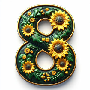 Sunflower Number 8 30*30CM(Canvas) Full Round Drill Diamond Painting