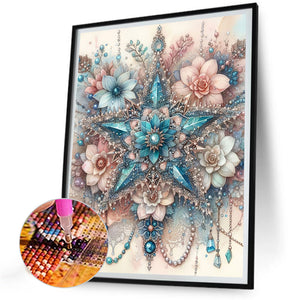 Jewelry Pentagram 30*40CM(Canvas) Full Round Drill Diamond Painting