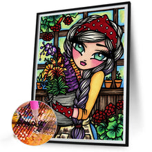 Load image into Gallery viewer, Flower Market Girl 40*50CM(Canvas) Full Round Drill Diamond Painting
