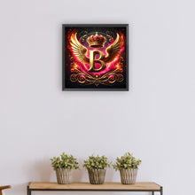 Load image into Gallery viewer, Feather-Winged Letter B 30*30CM(Canvas) Full Round Drill Diamond Painting
