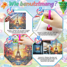 Load image into Gallery viewer, Stained Glass Eiffel Tower DIY Mosaic Sticker Craft Diamond Painting Sticker
