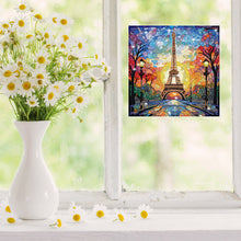 Load image into Gallery viewer, Stained Glass Eiffel Tower DIY Mosaic Sticker Craft Diamond Painting Sticker

