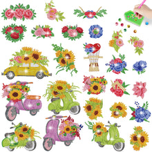 Load image into Gallery viewer, 26pcs Sunflower Diamond Painting Window Sticker Crystal Diamond Sticker
