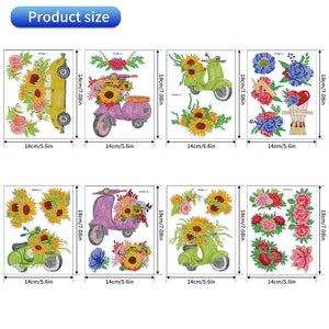 26pcs Sunflower Diamond Painting Window Sticker Crystal Diamond Sticker