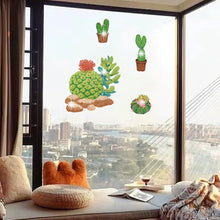 Load image into Gallery viewer, 23pcs Potted Cactus Diamond Painting Window Sticker Crystal Diamond Sticker
