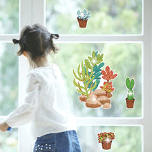 Load image into Gallery viewer, 23pcs Potted Cactus Diamond Painting Window Sticker Crystal Diamond Sticker
