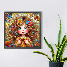 Load image into Gallery viewer, Butterfly And Flower Girl 35*35CM(Canvas) Full Square Drill Diamond Painting
