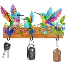 Load image into Gallery viewer, Birds Theme Wood DIY Diamond Painting Art Hooks No Hole Punching Wall Decoration
