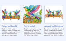 Load image into Gallery viewer, Birds Theme Wood DIY Diamond Painting Art Hooks No Hole Punching Wall Decoration
