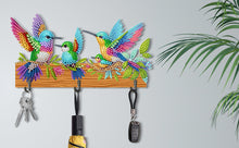 Load image into Gallery viewer, Birds Theme Wood DIY Diamond Painting Art Hooks No Hole Punching Wall Decoration
