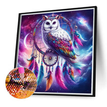 Load image into Gallery viewer, Owl Dreamcatcher 40*40CM(Canvas) Full Round Drill Diamond Painting
