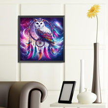 Load image into Gallery viewer, Owl Dreamcatcher 40*40CM(Canvas) Full Round Drill Diamond Painting
