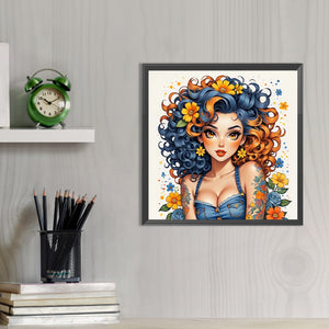 Fresh Summer Girl 40*40CM(Picture) Full Round Drill Diamond Painting
