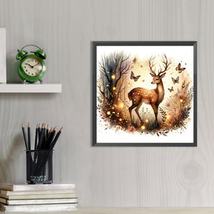 Fluorescent Deer 30*30CM(Picture) Full Round Drill Diamond Painting