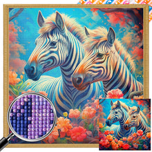Load image into Gallery viewer, Zebra 40*40CM(Picture) Partial AB Full Square Drill Diamond Painting
