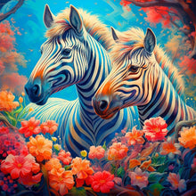 Load image into Gallery viewer, Zebra 40*40CM(Picture) Partial AB Full Square Drill Diamond Painting
