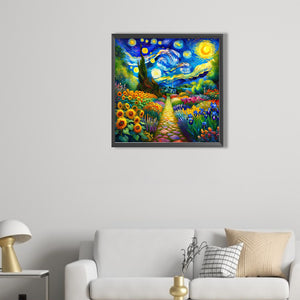 Abstract Garden 40*40CM(Picture) Full Round Drill Diamond Painting