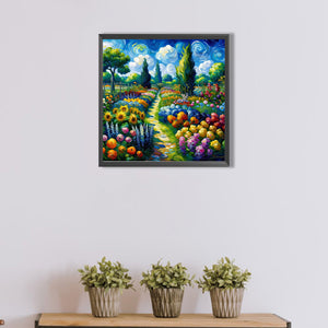 Abstract Garden 40*40CM(Picture) Full Round Drill Diamond Painting