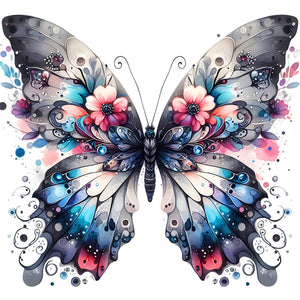 Huancan - Colorful Butterflies - 45*45CM 11CT 3 Stamped Cross Stitch