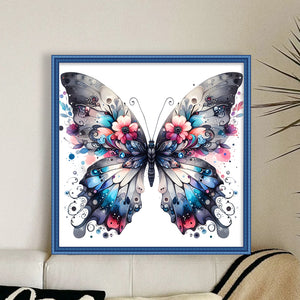 Huancan - Colorful Butterflies - 45*45CM 11CT 3 Stamped Cross Stitch