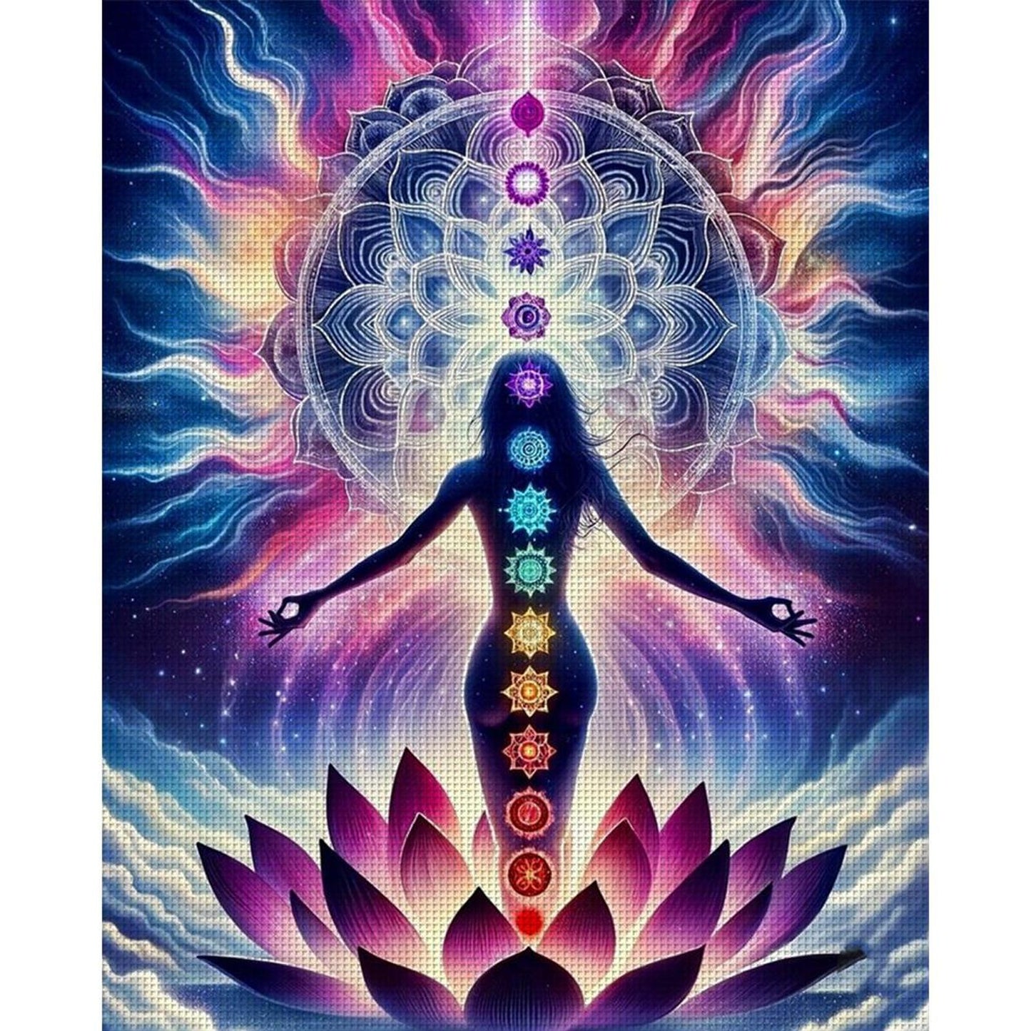 Chakra - Full 14CT Stamped Cross Stitch 40x50CM - Huacan