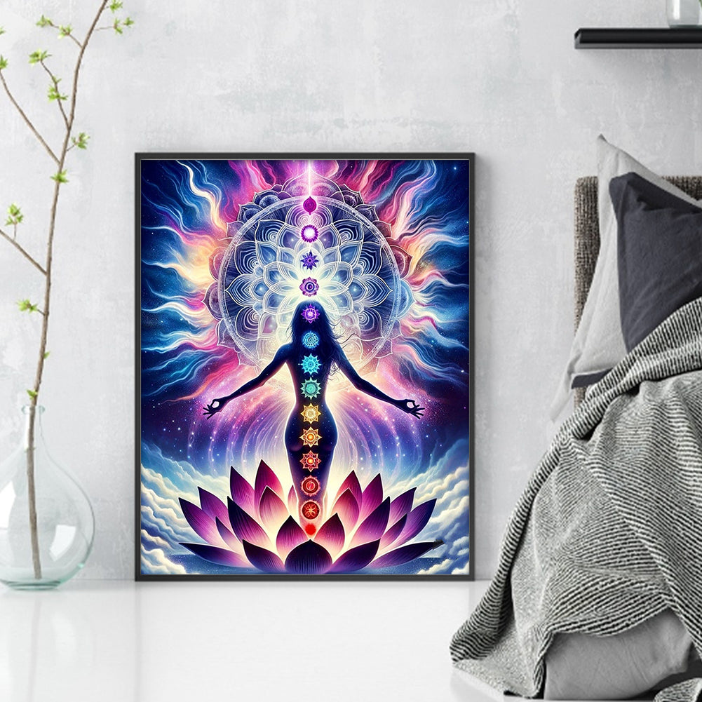 Chakra - Full 14CT Stamped Cross Stitch 40x50CM - Huacan