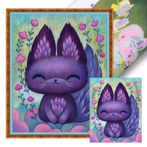 Yishu - Cartoon Fox - 40*50CM 11CT 3 Stamped Cross Stitch