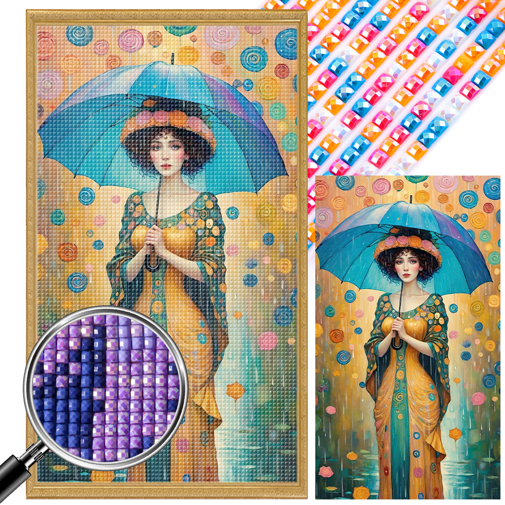 Woman 40*70CM(Picture) Partial AB Full Square Drill Diamond Painting
