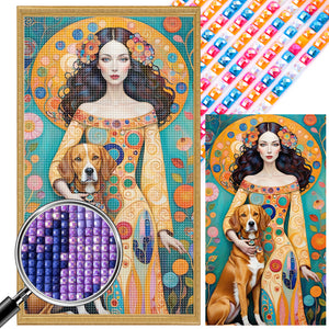 Woman 40*70CM(Picture) Partial AB Full Square Drill Diamond Painting