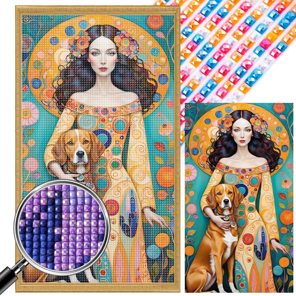 Woman 40*70CM(Picture) Partial AB Full Square Drill Diamond Painting