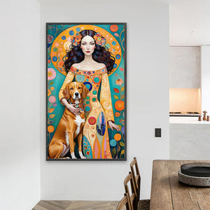 Woman 40*70CM(Picture) Partial AB Full Square Drill Diamond Painting