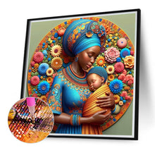 Load image into Gallery viewer, Black Mother And Child 40*40CM(Canvas) Full Round Drill Diamond Painting
