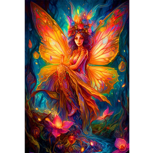 Huancan - Butterfly Queen In The Deep Forest - 50*70CM 11CT 3 Stamped Cross Stitch