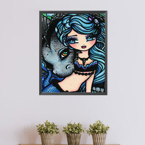 Dragon And Girl 40*50CM(Picture) Full Round Drill Diamond Painting