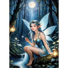 Load image into Gallery viewer, Butterfly Girl 50*65CM(Canvas) Full Round Drill Diamond Painting
