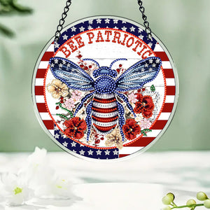 Bee 2D Flat DIY Diamond Art Suncatcher Diamond Art Pendant for Home Decor
