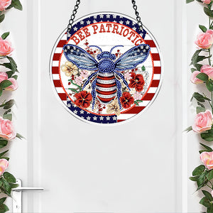 Bee 2D Flat DIY Diamond Art Suncatcher Diamond Art Pendant for Home Decor