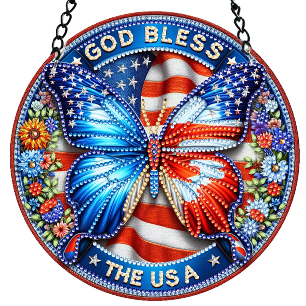 Butterfly 2D Flat DIY Diamond Art Suncatcher Diamond Art Pendant Home Decor