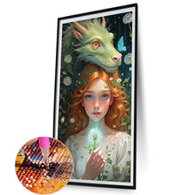 Load image into Gallery viewer, Dragon And Red-Haired Girl 40*75CM(Picture) Full Round Drill Diamond Painting
