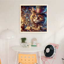 Load image into Gallery viewer, Huancan - Cat In A Top Hat - 45*45CM 14CT 2 Stamped Cross Stitch
