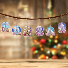 Load image into Gallery viewer, 6Pcs DIY Eiffel Tower Special Shape 5D Diamond Art Keychain for Birthday
