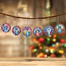 Load image into Gallery viewer, 6Pcs DIY Statue Of Liberty Special Shape 5D Diamond Art Keychain for Birthday

