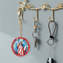 Load image into Gallery viewer, 6Pcs DIY Statue Of Liberty Special Shape 5D Diamond Art Keychain for Birthday
