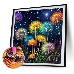 Colorful Dandelions 40*40CM(Picture) Full Round Drill Diamond Painting
