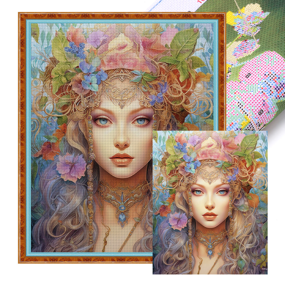 Yishu - Forest Goddess Iii - 50*60CM 11CT 3 Stamped Cross Stitch