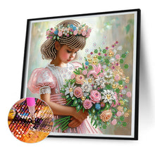 Load image into Gallery viewer, Flower Girl 30*30CM(Canvas) Partial Special Shaped Drill Diamond Painting
