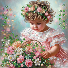 Load image into Gallery viewer, Flower Girl 30*30CM(Canvas) Partial Special Shaped Drill Diamond Painting
