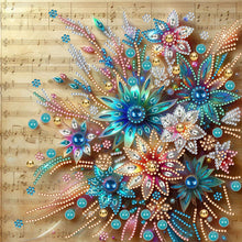 Load image into Gallery viewer, Flowers Blooming On The Sheet Music 30*30CM(Canvas) Partial Special Shaped Drill Diamond Painting
